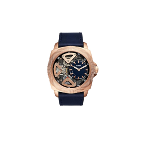 Correa de reloj Fossil BQ2207 Cuero Azul 24mm